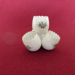 Three Sided Diminutive Vase with Gold Trim